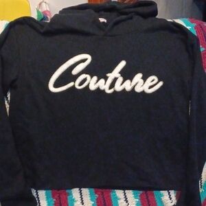 Juicy Couture cropped sweatshirt, hoodie, Black, women’s size medium